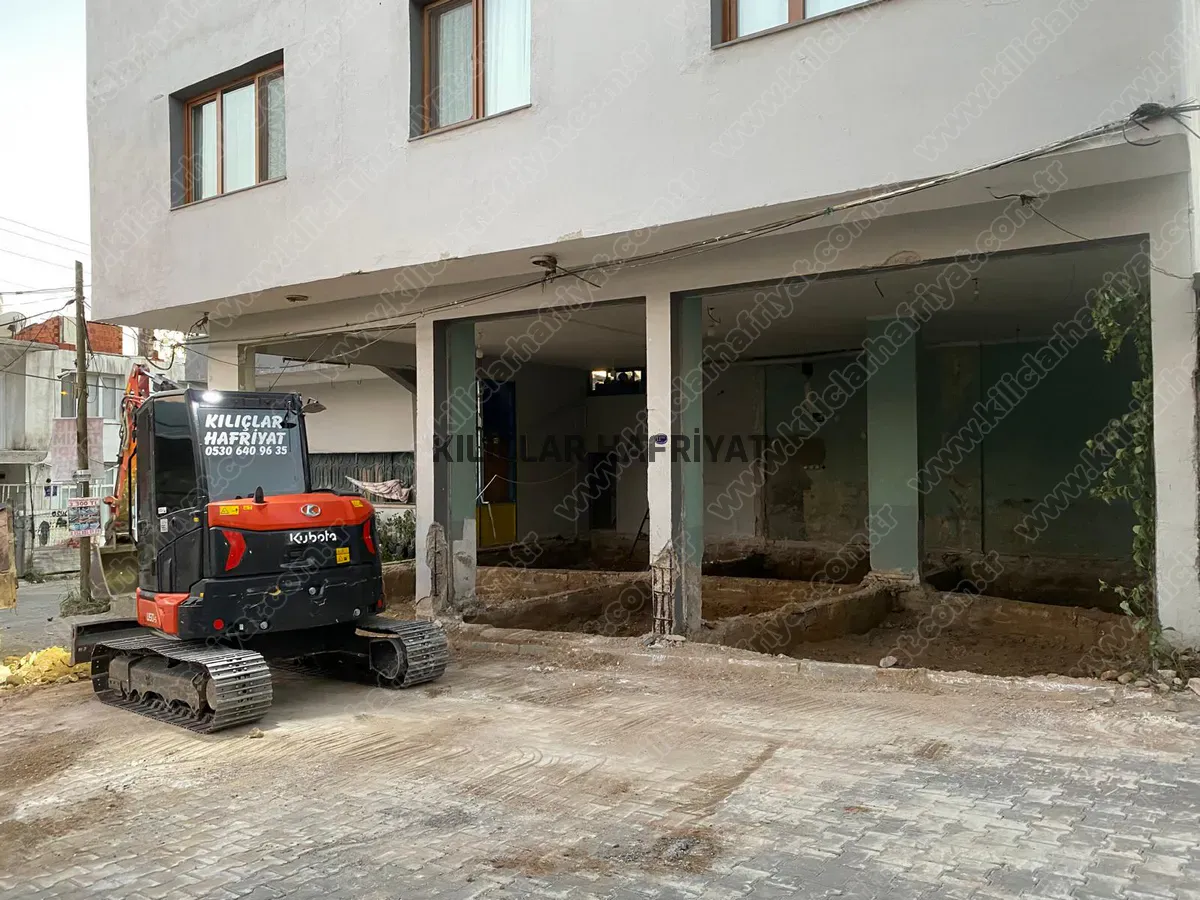 izmir hafriyat bina kat yikim dolgu tesfiye bahce duzenleme kazi isleri altyapi calismalari jcb kiralama kiliclar hafriyat 7